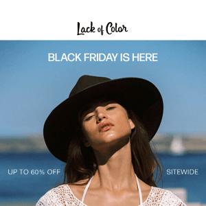 Black Friday Starts Now: Up to 60% off Sitewide