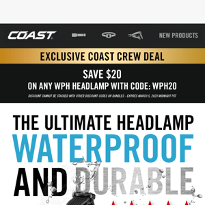 CC Exclusive: Waterproof Headlamp Savings