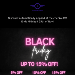 GET UP TO 15% OFF - ENDS MIDNIGHT