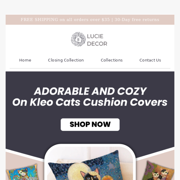 😻 Attractive cushion covers up for cat lovers - Lucie Decor