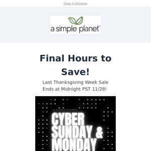 Cyber Monday Sale Ends at Midnight!