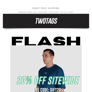 FLASH SALE: 20% off sitewide⚡️