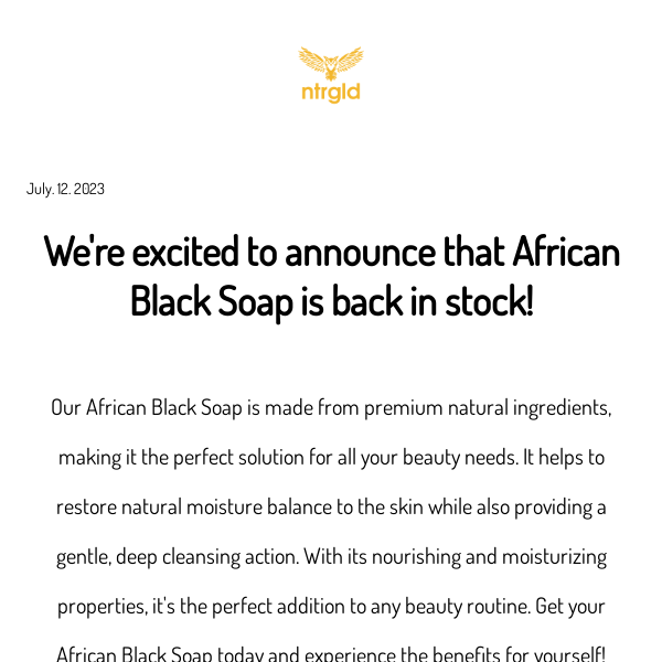 Cleanse & Refresh With Raw African Black Soap - Now In Stock!