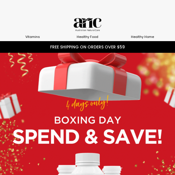 🎁 Boxing Day Spend & Save Starts NOW!