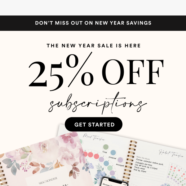 Shop Your New Year Special: 25% off! 🎉