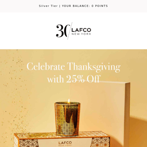 Celebrate Thanksgiving with 25% off!