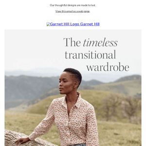 A transitional wardrobe is sustainable