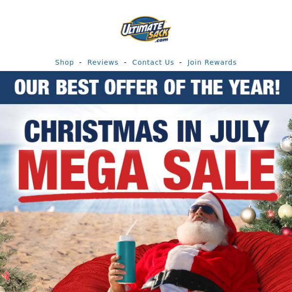 Final Day: $120 Off Bean Bag Chairs - Christmas in July Event!