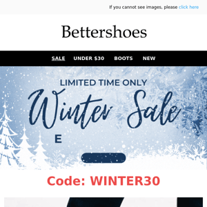 Extra 30% off select winter styles! Yes please!