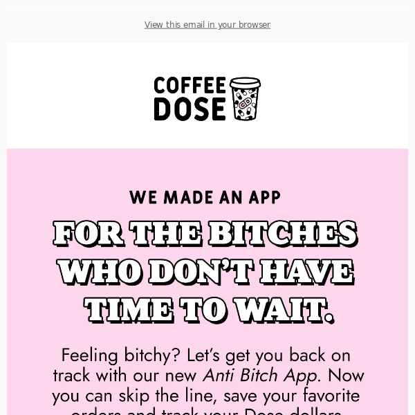 Coffee Dose Cafe, there's an app for that!