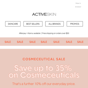 Cosmeceutical Sale | Save up to 35%