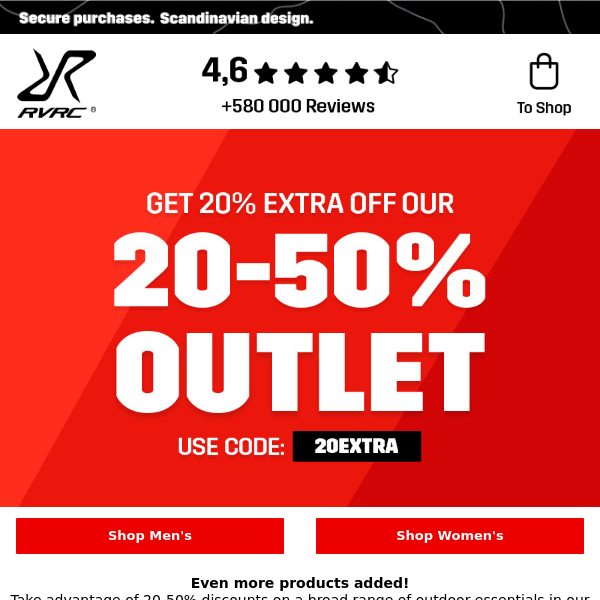 Up to 50% off + 20% EXTRA🎁
