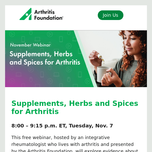 Natural therapies for arthritis