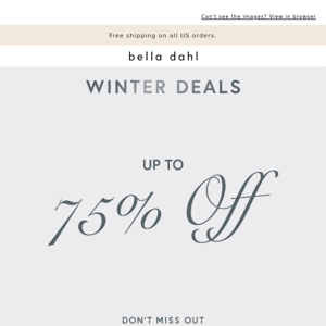 ❄️ Winter ❄️ Deals  Up To 75% Off - While Supplies Last