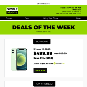 $130 OFF iPhone 12 + more deals 🏷️