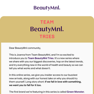 Introducing "Team BeautyMnl Tries" + a note from our GM 💌