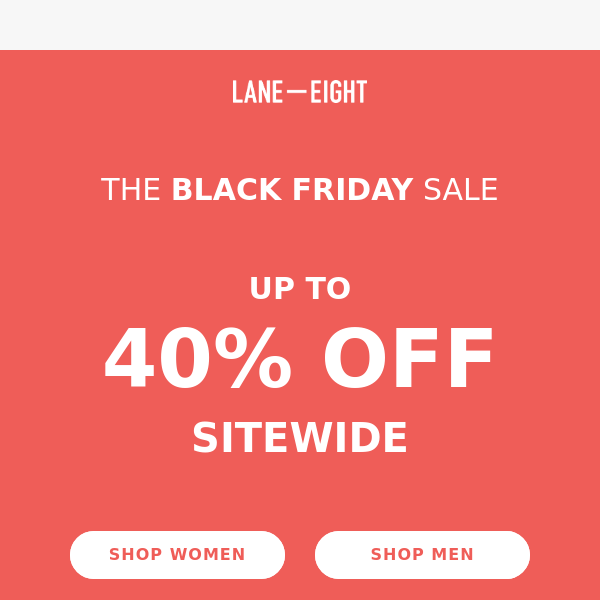 THE BLACK FRIDAY SALE STARTS NOW