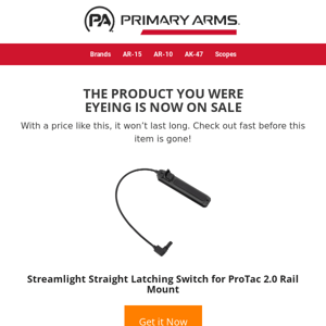 💲 Price drop! Streamlight Straight Latching Switch for ProTac 2.0 Rail Mount is now on sale… 💲