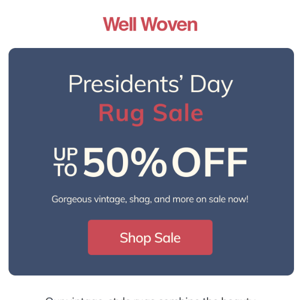 Presidents’ Day Rug Sale 🇺🇸 Starts Today 🇺🇸