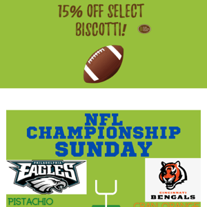 Celebrate your team's victory or eat away your sorrows.  Sale ends tonight! 🏈