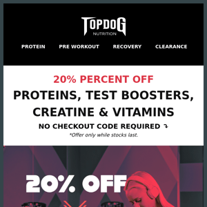 Don't Miss Out | 20% Off Protein & More 👻
