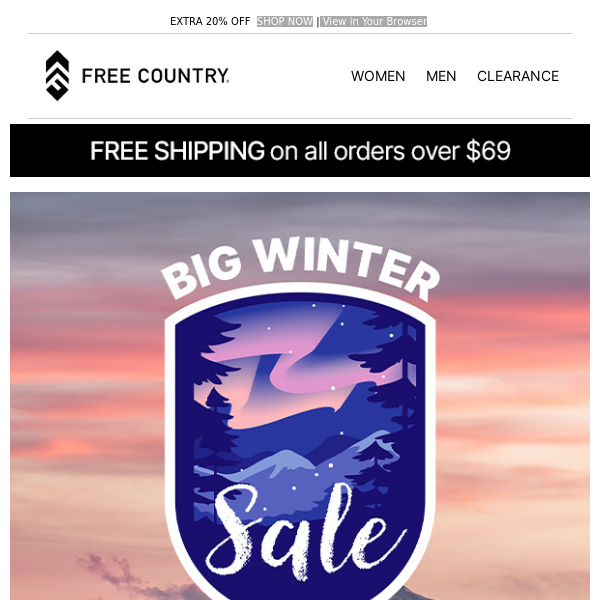 Get 20% off during our Big Winter Sale!