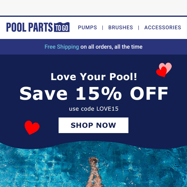 Reminder: 15% Off Pool Equipment