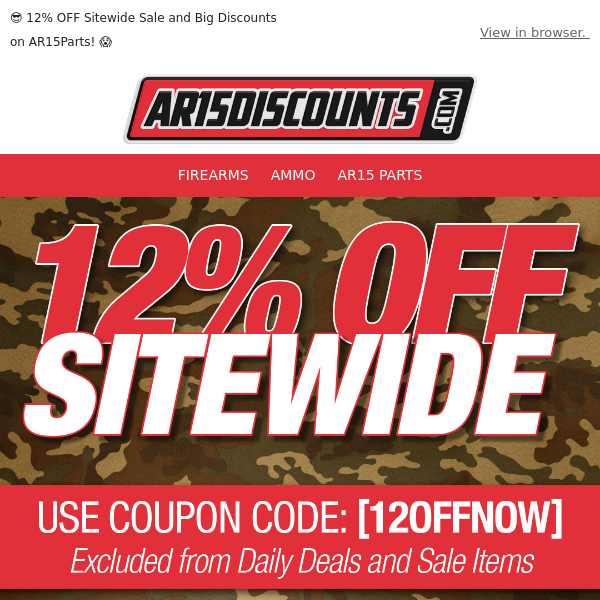 😎 12% OFF Sitewide Sale and Big Discounts on AR15Parts! 😱