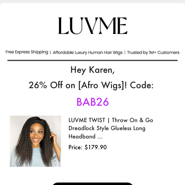 The AFRO WIG you browsed: LUVME TWIST | Throw On …