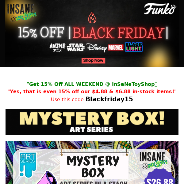 🖤🖤Black Friday 15 % OFF on ALL in-stock items + 3 Brand New Mystery Boxes🖤🖤