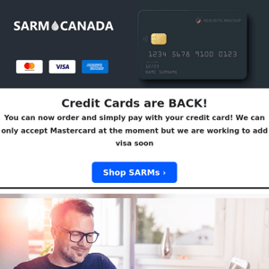 Credit Cards are back!! 💳 Pay by credit card!