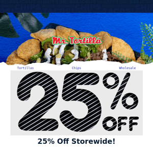 Today Only, 25% Off Storewide!
