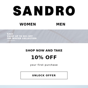 Enjoy 10% Off Sandro's Best Sellers