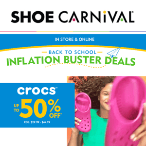 Up to 50% off Crocs 🐊