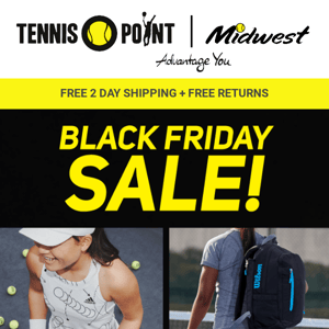 🎾Black Friday Tennis Sale! EXTRA 25% Off!🎾