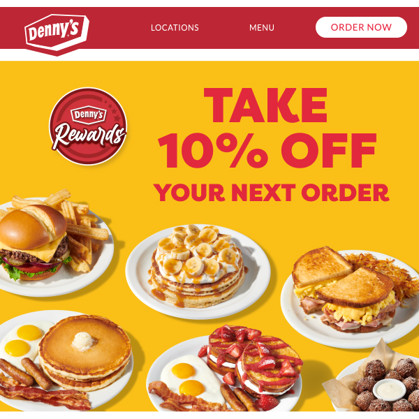 A discount just for you, Dennys Diner