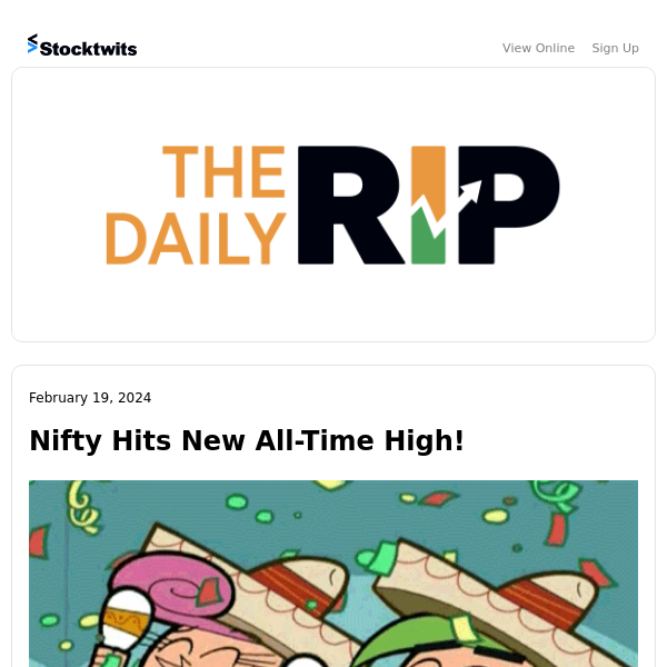Nifty Hits New All-Time High!