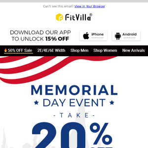 🔥ONGOING: 20% OFF Memorial Day Sale