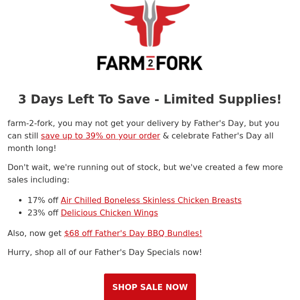 Farm 2 Fork, Last Days To Save