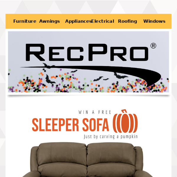 Your Chance to Win A FREE 65" Sleeper Sofa!