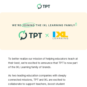 TPT joins forces with IXL Learning