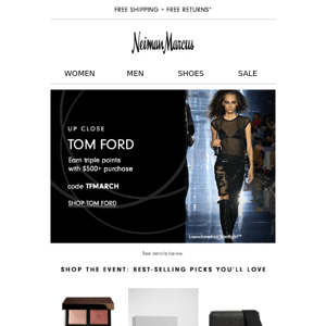 Triple points on Tom Ford for InCircle members