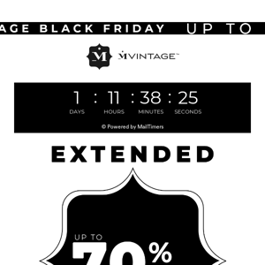 Black Friday Extended ENDS Tomorrow!