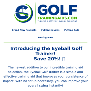 Get better contact with the Eyeball Golf Trainer!  👀