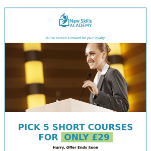 Autumn Rewards: Short Courses for just £29