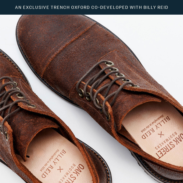 New Today: Oak Street Bootmakers × Billy Reid