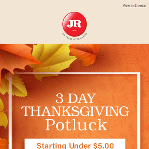 Thanksgiving Potluck 🦃 50+ items starting under $5