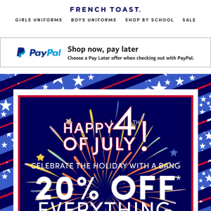 🇺🇸 Happy 4th of July! 🇺🇸 Take 20% off to celebrate!