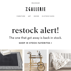 These Z Favorites Are Back In-Stock!​