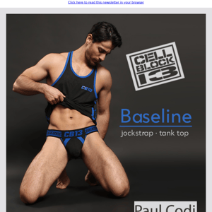 New model Paul Codi in Cellblock 13 Baseline Jocks and Tank Tops